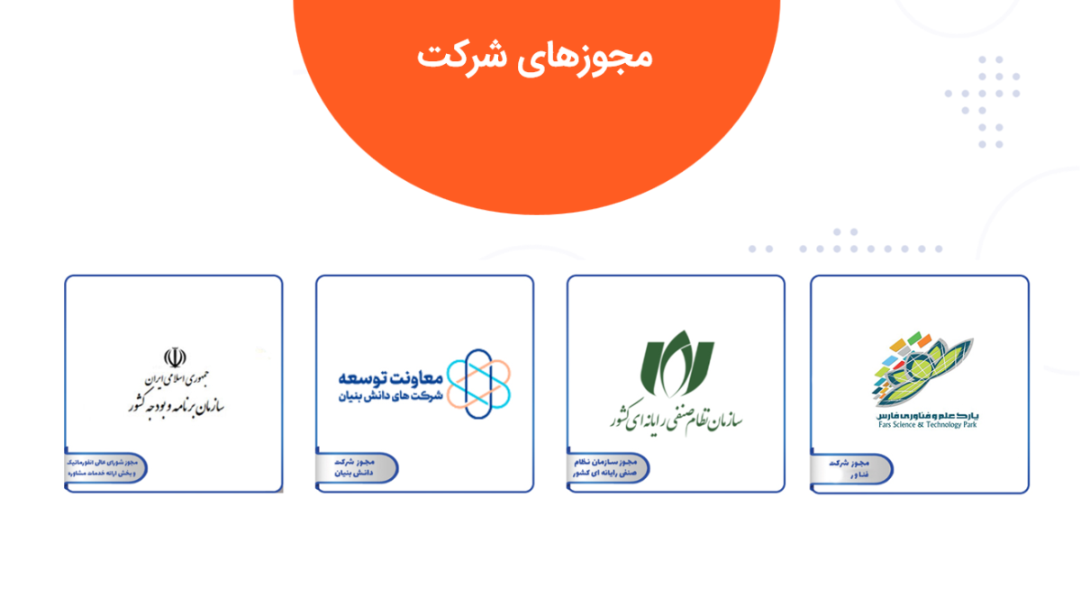 مجوزهای شرکت